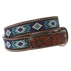 Twisted X Boys Beaded Western Belt Size 26‎